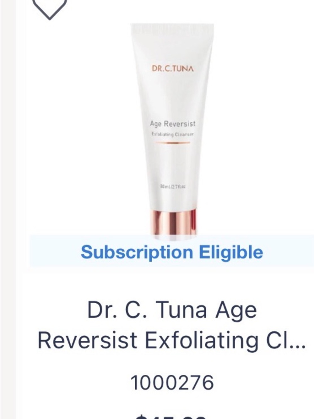 Age Reversist Exfoliating Cleanser - White with Rose Gold Cap
